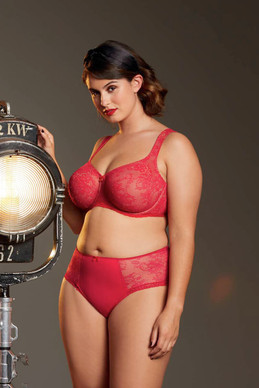 Rosa Faia Abby punainen kaarituellinen toppaamaton rintaliivi 75J