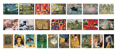 Eurographics Joulukalenteri Fine Art Christmas 24x50 palaa