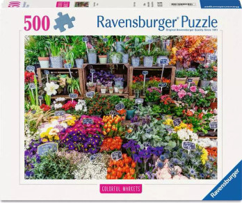 Ravensburger, Flower Market France palapeli 500 palaa
