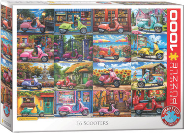 Eurographics 16 Scooters by Chris Bigelow palapeli 1000 palaa
