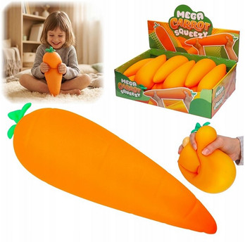 Squeeze XXL Carrot -Pehmeä Porkkana Stressilelu 