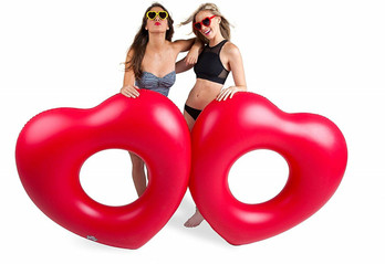 Sydän- uimapatja 109x211x30cm