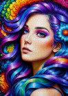 Enjoy Rainbow Flower Portrait palapeli 1000 palaa