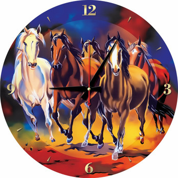 Art Puzzle Palapeli-kello Horses