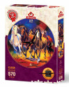 Art Puzzle Palapeli-kello Horses