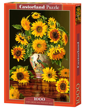 Castorland Sunflowers in a Peacock Vase palapeli 1000 palaa