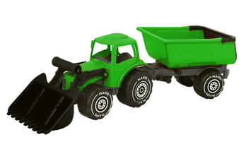 Plasto Kauhatraktori ja peräkärry vihreä