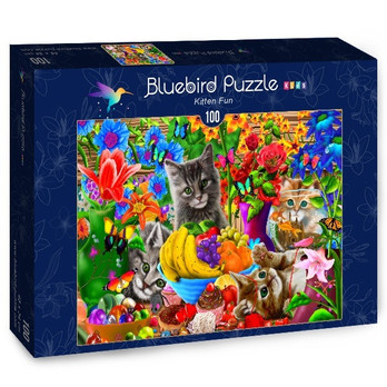 Bluebird Kitten Fun - palapeli 100 palaa