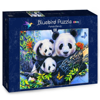 Bluebird Panda Family -palapeli 100 palaa
