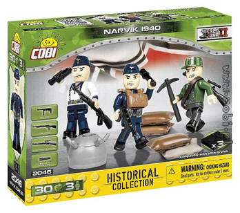 Cobi  Narvik 1940 German Infantry 30 osaa ja 3 figuuria