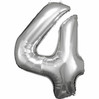 Numerofoliopallo 4 hopeanvärinen, 86cm