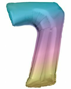 Numerofoliopallo 7 pastellisateenkaari 86 cm