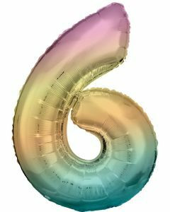 Numerofoliopallo 6 pastellisateenkaari 86 cm