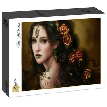 Grafika  Cris Ortega  Golden Rose palapeli 1000 palaa