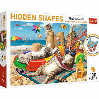 Trefl Hidden Shapes - Cat relaxation Feline Holidays palapeli 1011 pal