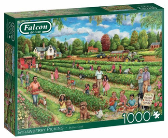Falcon De lux Debbie Cook Strawberry Picking palapeli 1000 palaa