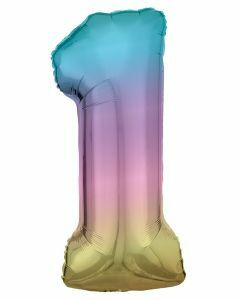 Numerofoliopallo 1  pastellisateenkaari 86 cm