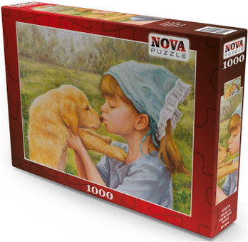NovaPuzzle The dog and the love of the little girl palapeli 1000 palaa