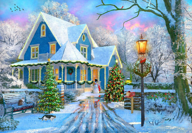 Bluebird Christmas at Home palapeli 1000 palaa