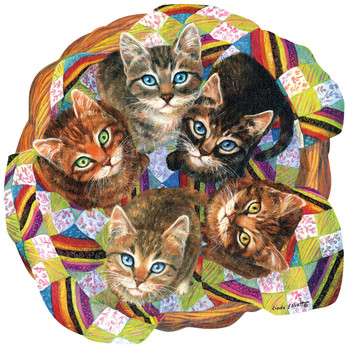 SunsOut Linda Elliot - Kitten Basket palapeli 750 palaa