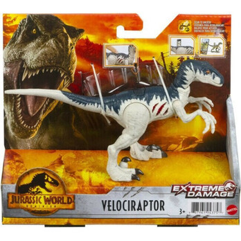 Mattel Jurassic world extreme damage velocirapt