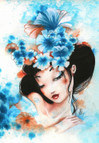 Grafika Blue Flowers palapeli 1000 palaa