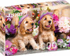 Enjoy Spaniel Puppies with Flower Hats palapeli 1000 palaa