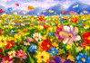 Enjoy Colorful Flower Meadow palapeli 1000 palaa