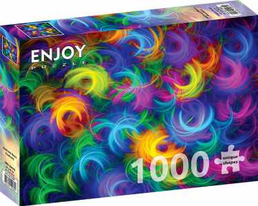 Enjoy Abstract Neon Feathers palapeli 1000 palaa
