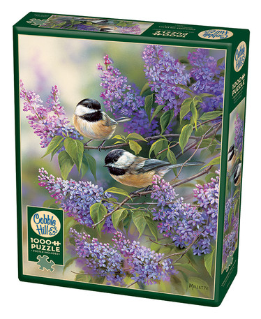 Cobble Hill Chickadees and lilacs palapeli 1000 palaa