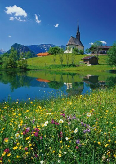 Schmidt Einsiedlhof and St Nicholas Church palapeli 1000 palaa