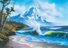 Schmidt Bob Ross, Mountain by the Sea palapeli 1000 palaa