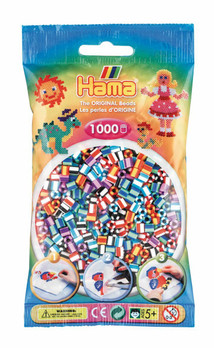 Hama pussi 1000 valkoraitaMix 90, 5 väriyhdistelmää, 207-90