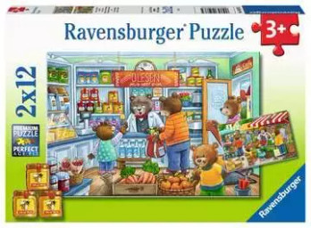 Ravensburger Karhuperhe ostoksilla  palapeli 2 x 12 palaa