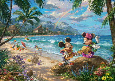Schmidt Thomas Kinkade, Mickey and Minnie in Hawaii palapeli 1000 pala