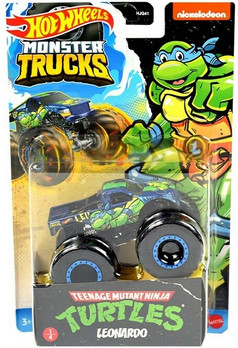 Hot Wheels, Turtles Monster Trucks 1:64 Leonardo