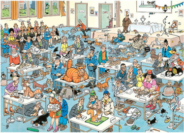 Jan van Haasteren De Kattenshow-The Cat Pageantry palapeli 1000 palaa