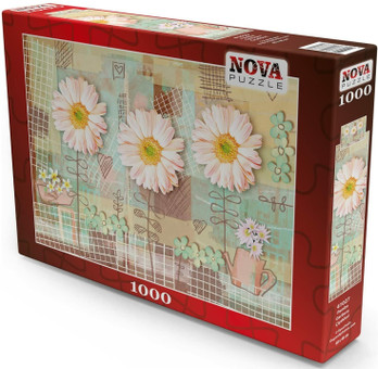 Nova Puzzle Pink Gerbera Flowers -palapeli, 1000 palaa
