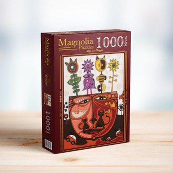 Magnolia Surrealist Cat palapeli 1000 palaa