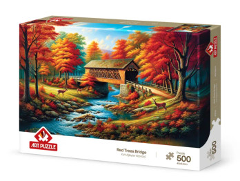 Art Puzzle Red Trees Bridge palapeli 500 palaa