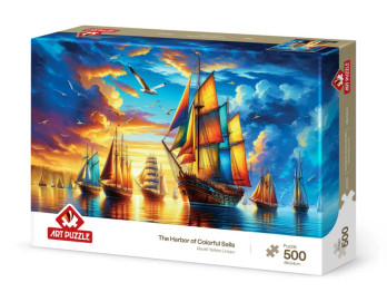 Art Puzzle The Harbor of Colorful Sails palapeli 500 palaa
