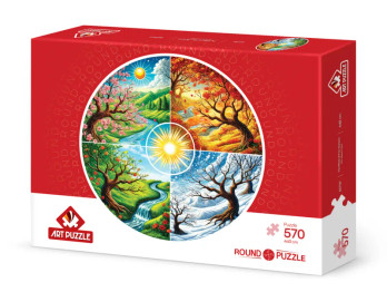 Art Puzzle Round - The Wheel of Four Seasons palapeli 570 palaa