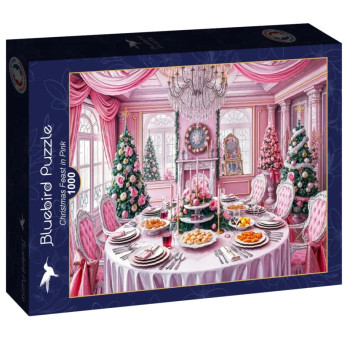 Bluebird Christmas Feast in Pink palapeli 1000 palaa