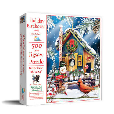 SunsOut, Lori Schory, Holiday Birdhouse palapeli 500 palaa