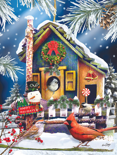 SunsOut, Lori Schory, Holiday Birdhouse palapeli 500 palaa