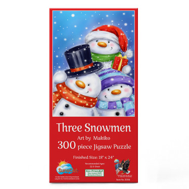 SunsOut XXL, Makiko, Three Snowman palapeli 300 palaa