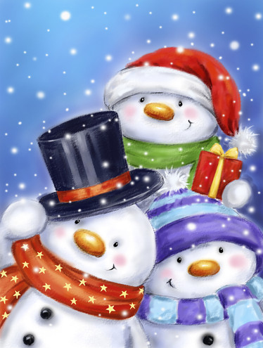 SunsOut XXL, Makiko, Three Snowman palapeli 300 palaa