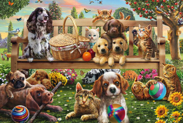 Schmidt A garden picnic for dogs and cats palapeli 200 palaa