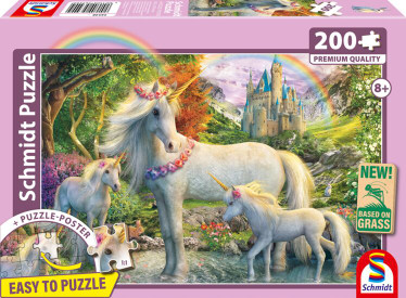 Schmidt Unicorn mare with two foals palapeli 200 palaa
