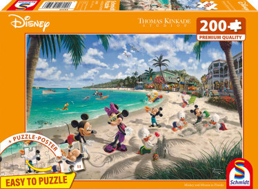 Schmidt,Thomas Kinkade Mickey and Minnie in Florida palapeli 200 palaa